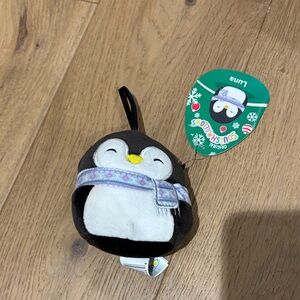 Squishmallows Black and White Penguin Keychain